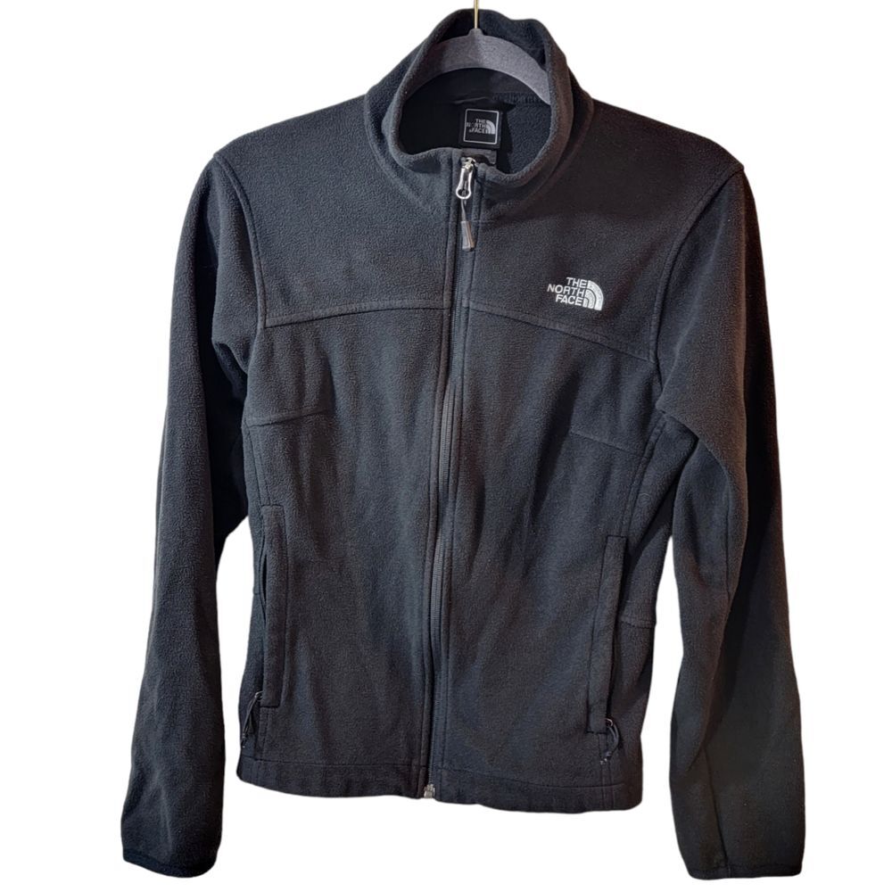 The North Face Jacket Womens Small‎ Black Full Zip Long Sleeves Fleece Travel